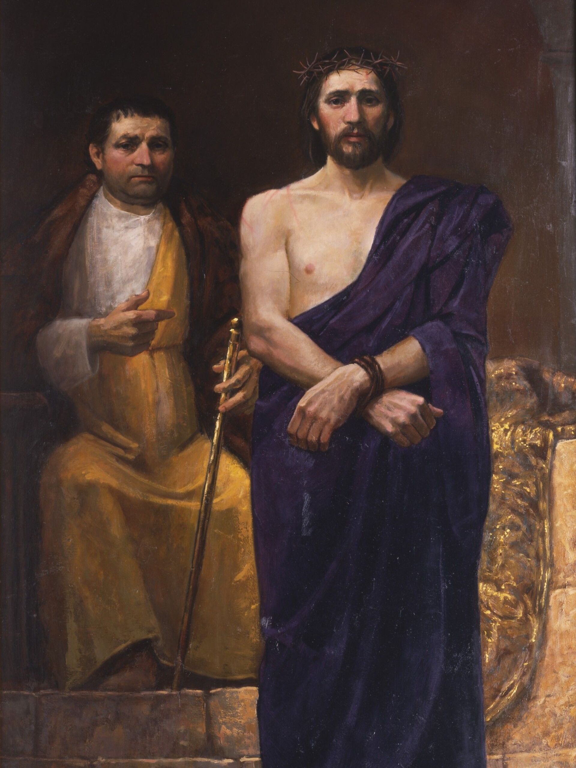 Jesus In Robe And Crown Crown of Thorns and Purple Robe – Woman Warrior